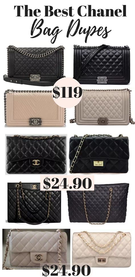 black chanel boy bag dupe|chanel bag look alike.